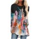 thumbnail image 2 of Puntoco Mujeres Casual Manga Larga Cuello Redondo tops Blusa Suelta Folk-Custom Impreso Camisas Puntoco Puntoco-7402, 2 of 5