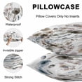 thumbnail image 5 of Throw Pillow Covers 26x26 Inch Set of 2, Blue Grey Pink Spring Floral Waterproof Outdoor Pillow Covers, Watercolor Botanical Decorative Cushion Pillowcases for Couch, Sofa, Bed, Garden, Patio, 5 of 9