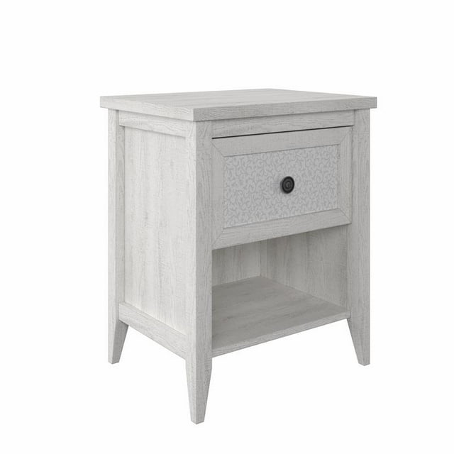Chelsea Rustique Bois un Tiroir Table de Chevet en Blanc
