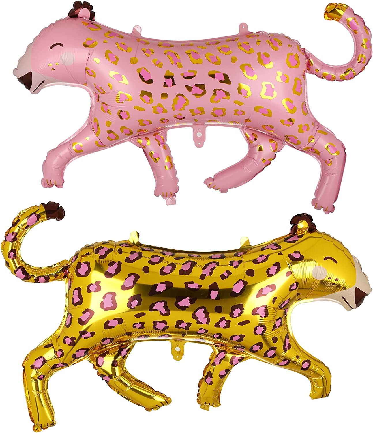 Leopard Balloons Jungle Theme Birthday Party Gender Reveal Cheetah Balloon Decor Supplie 2 Pcs Gold Pink