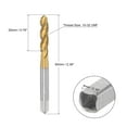 thumbnail image 2 of Uxcell 10-32 UNF High Speed Steel Machine 3 Spiral Flutes Thread Tap Titanium Plated, 2 of 5