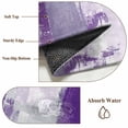 thumbnail image 6 of Modern Oil Painting Round Area Rug 3.3 FT, Non Slip Small Entryway Kitchen Mat, Purple Grey Abstract Graffiti Art Washable Soft Circular Rug Non-Shedding Door Mat for Bathroom Playroom Kids Room, 6 of 9