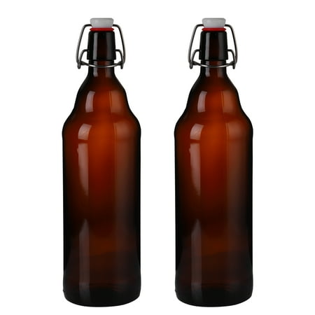 

NUOLUX 2 Pcs Practical Beverage Bottles Glass Beer Bottles Glass Bottle with Buckle