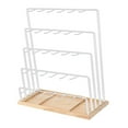 thumbnail image 2 of STARTIST 5 Tiers Earring Display Stand Holder Jewelry Hanger Rack Easy Assemble Tabletop with Hooks for Home Ear Studs Keychains Rings White, 2 of 9