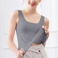 thumbnail image 5 of AHMOMEI 3 Pack Womens Sleeveless Scoop Neck Tank Top Seamless Slim Fit Camisole Flowy Tank Tops for Women Racerback Women's Shirt Gray XL, 5 of 6