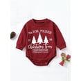 thumbnail image 2 of Faithtur Bébé Fille Garçon Romper, Manches Longues Col Rond Imprimé Arbre Casual Automne Printemps Combinaison Courte, 2 of 9