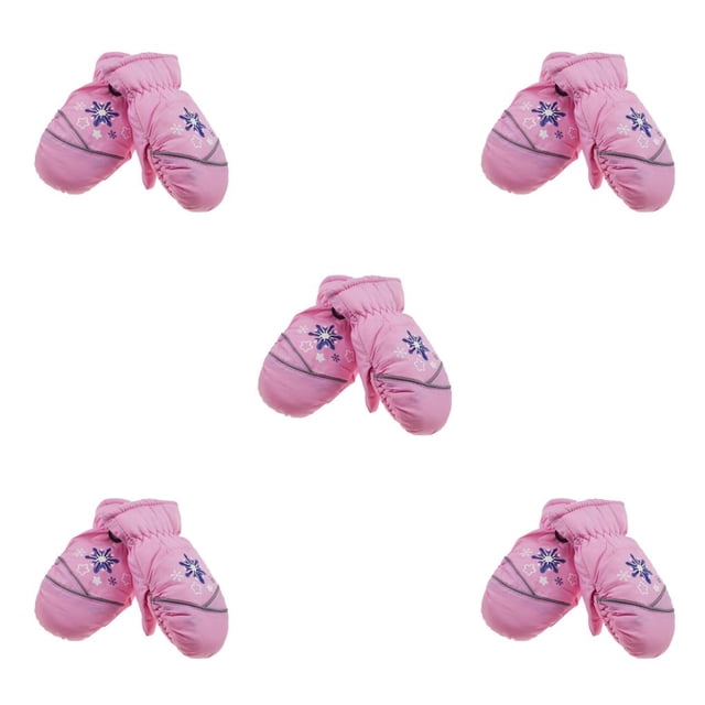 Advancent 6 pares de manoplas para niños impermeables de invierno con gancho copos de nieve herramientas de protección actividades al aire Type2 NO2