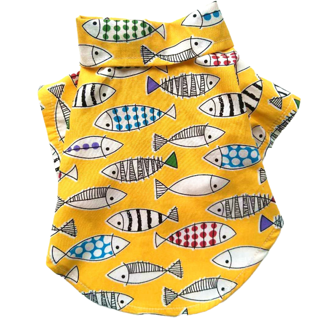 Paño de camisa hawaiana para perros, camiseta de polo de verano para perros y mascotas Trajes de cachorros y gatos Traje para ropa de playa Ropa de playa MFZFUKR CPB-DE-LYY2119-8