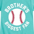 thumbnail image 3 of Instant Message - Biggest Fan Brother - Girls Fitted Short Sleeve Tee, 3 of 6