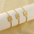 thumbnail image 5 of Pulsera con dijes de letras de arena prensada de acero inoxidable de Europa y América, pulsera de moda ajustable, joyería Popular, joyería fina, 5 of 5
