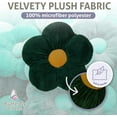thumbnail image 3 of Butterfly Craze Daisy Lounge Flower Pillow - Medium 20 Inches, Cozy & Stylish Floor Cushion Perfect Seating Solution for Teens & Kids, Machine Washable Aesthetic Decor, Plush Microfiber, Dark Green, 3 of 6