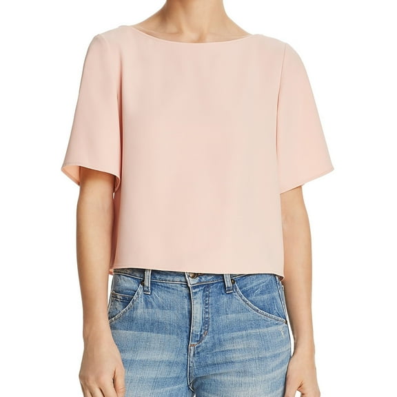 Dylan Gray Womens Tie-Back Pullover Blouse, Pink, Large