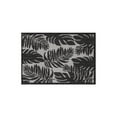 thumbnail image 2 of World Rug Gallery Floral Leaves Textured Flat Weave Indoor/Outdoor Door Mat - BLACK 2'x3', 2 of 8