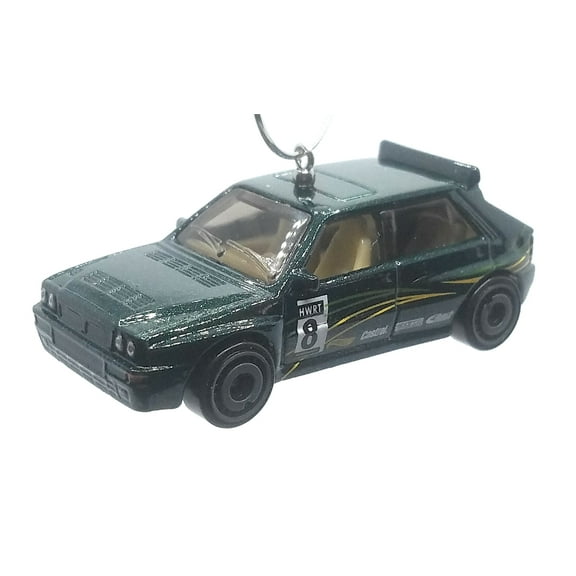 Christmas Ornament for Lancia Delta Integrale Dark Green Yellow Stripes