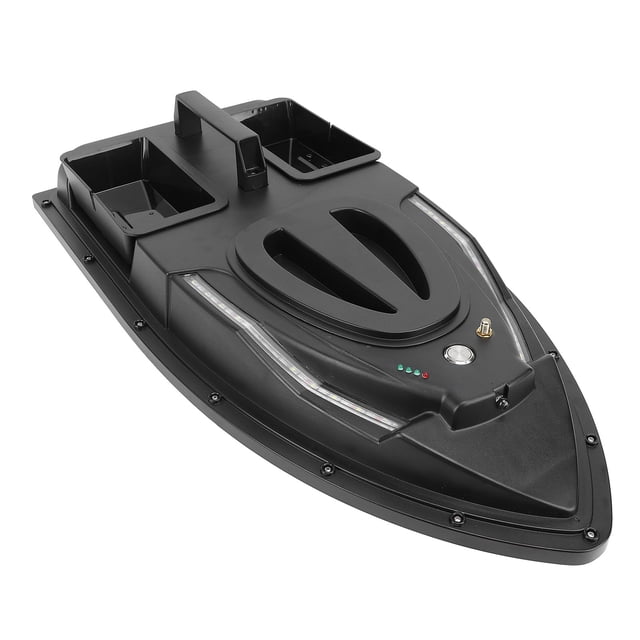 Bateau Appât de Pêche, Bateau à Conduite Autonome RC 500 m avec Télécommande, Régulateur de Vitesse, Charge 1,5 kg, Rappel de Perte de Connexion, Feux de Clignotant pour la Pêche au Lac