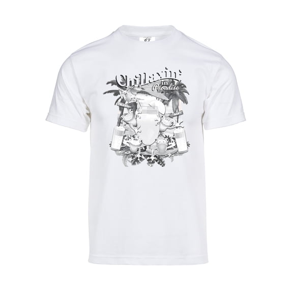 Gravity Trading Mens Chillaxin Solar Color Changing Summer Beach Sun Tee, White 3XL