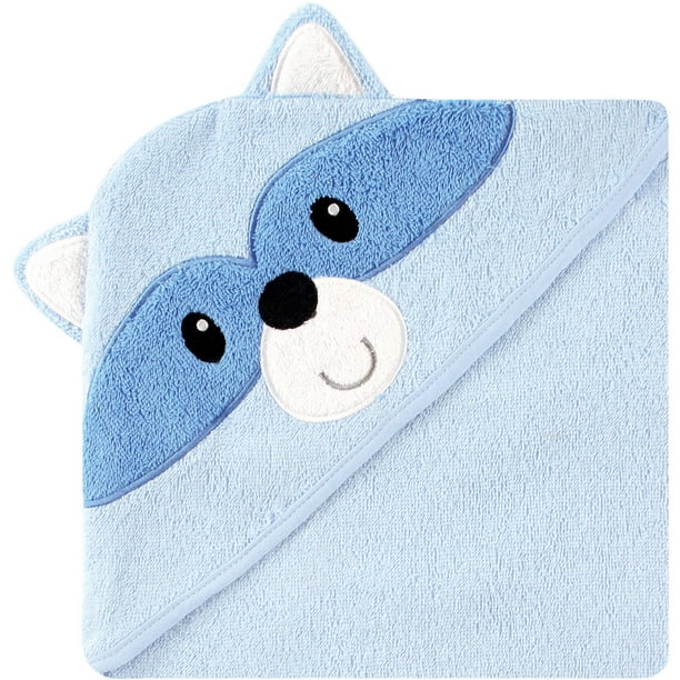 Luvable Friends Cotton Terry Animal Hooded Towel, Raccoon Luvable Friends Cotton Terry Animal Hooded Towel, Raccoon