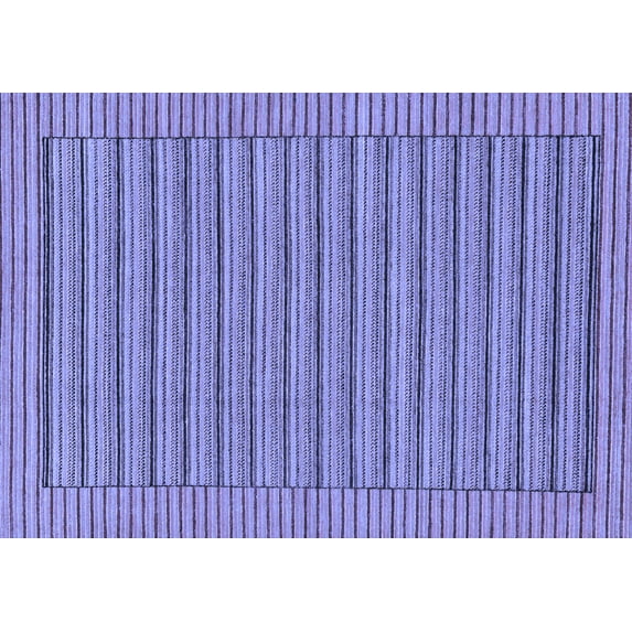 Ahgly Company Machine Washable Indoor Rectangle Abstract Blue Modern Area Rugs, 7' x 9'