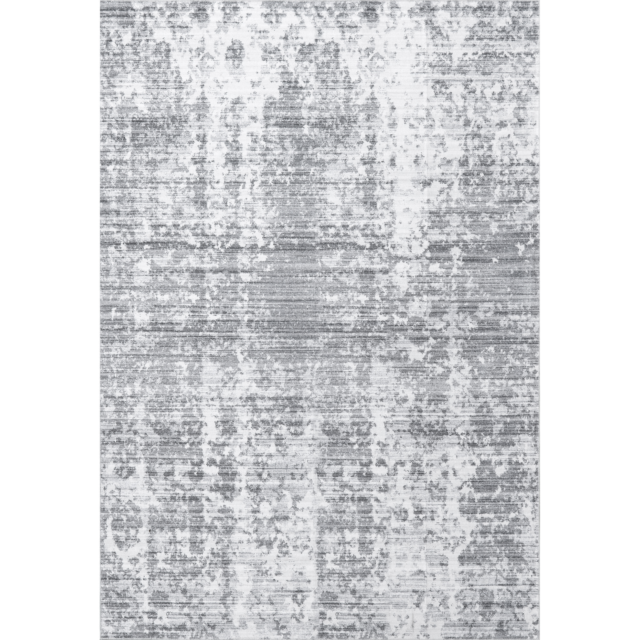 nuLOOM Alva Faded Abstract Machine Washable Area Rug, 5' x 8', Light Gray