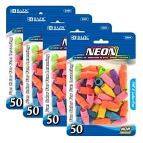BAZIC Eraser Top, Latex Free Pencil Tops Erasers (50/Pack), 4-Packs