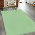thumbnail image 4 of Light Green 4x6 Area Rugs, Farmhouse Solid Green Color Modern Art Non-Skid Rubber Backing Large Rectangle Rugs - Living Room Bedroom Home Office, Indoor Floor Mat Carpets Washable Rug, 4 of 9