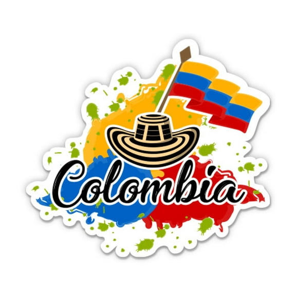Colombia Country - 3" Vinyl Sticker - For Car Laptop Water Bottle Phone - Waterproof Decal