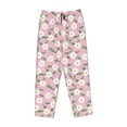 thumbnail image 4 of Naloa Daisies Flowers Print Women’s Ultra-Soft Comfy Pajama Lounge Pants with Pockets & Drawstring, 4 of 8