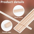 thumbnail image 4 of 60Pcs 3/4/5/6/8/10mm Dowel Rods Wood Sticks 9.8 Inch Assorted Sizes Unfinished Dowel Round Beach Wood Dowels Hardwood Dowel Rod for DIY, 4 of 9
