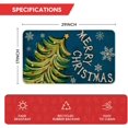 thumbnail image 3 of Blue Xmas Tree Merry Christmas Doormat, Snowflake Winter Home Decor Low-Profile Switch Rug Door Mat Floor Mat for Indoor Outdoor 17x29 Inch, 3 of 6