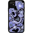 thumbnail image 1 of Coques de Téléphone Mignonnes Esthétiques Cœur Violet Étui de Téléphone Protectrice Compatible avec iPhone 13, 1 of 5
