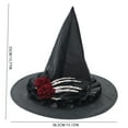 thumbnail image 3 of Halloween Witch Hat Adult Accessory for Party and Witchcraft Theme Events, 3 of 5