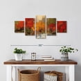 thumbnail image 2 of Elephant Stock Fall Riverside I Wall Art - Horizontal Multi Panel Canvas - Bedroom Wall Decor - Abstract Multi Panel - Yellow And Orange Decor By Silvia Vassileva - 29" x 12", 2 of 4