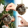 thumbnail image 2 of Sunxin Hangs Animal Ornaments – Cozy Christmas Ornaments Acrylic Cute Animal Christmas Trees Hanging Decorations Rustic Nature Themed Home Decor Animal Lovers, One Pendant, 2 of 5