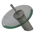 thumbnail image 1 of Brushed Nickel Waterfall Lav Faucet with Clear Glass, 1 of 1