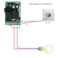 thumbnail image 2 of Module Récepteur Switch Télécommande Sans Fil 433Mhz DC 2CH Universal 10A Relais et 1PCS 2 Touches RF 433 Télécommandes Puce 1527 Domotique Intelligente, 2 of 7