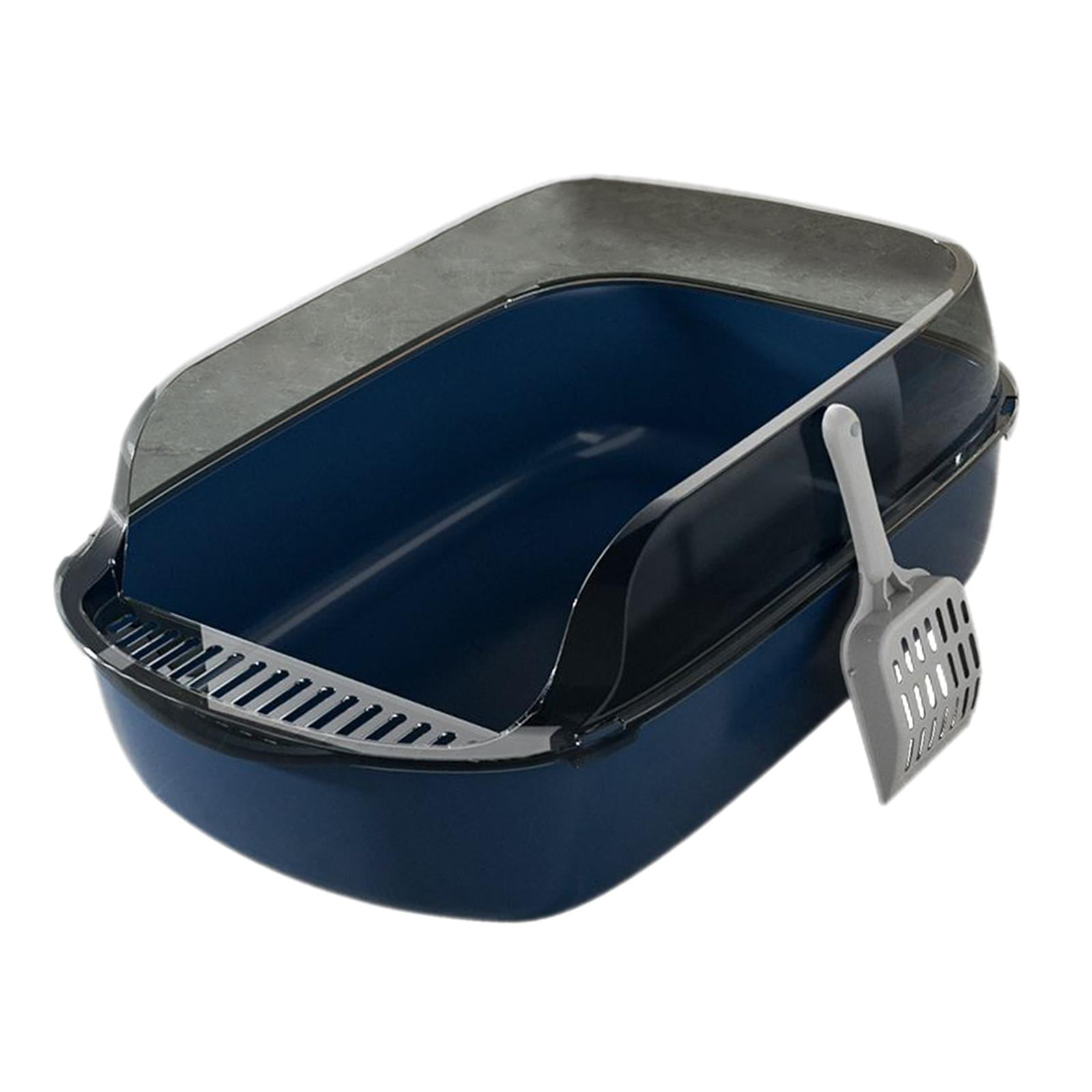 Cat , Cat Toilet, Large Cat Bedpan Stain Resistant, Easy to Clean, Semi Enclosed Scatter Kitty Litter Open Top Kitty