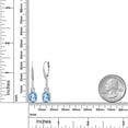 thumbnail image 6 of Gem Stone King 925 Sterling Silver Millennium Blue Mystic Quartz and White Created Sapphire Dangle Earrings for Women with Lab Grown Diamond (4.13 Cttw, Oval 9X7MM), 6 of 6