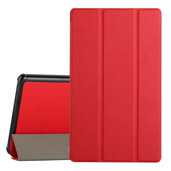 Case For Samsung Galaxy Tab A7 Lite (8.7 inch) Lightweight Trifold Stand Magnetic Closure PU Leather Hard Shell Folio Hybrid Protective Tablet Cover [ Black ]