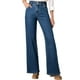 thumbnail image 1 of Vaqueros elegantes de cintura alta y pierna ancha para mujer, color azul Ashleigh, talla 6, 1 of 6