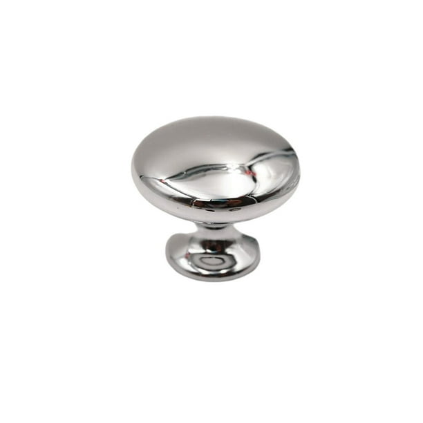 Riwesomey Perilla de puerta redonda de aleación de aluminio armario cajón manija tirador Hotel Oficina dormitorio muebles piezas de repuesto Herramientas y ferretería L Plata