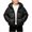 Black, variant on StSilkitty Boys Girls Puffer Jacket Solid Color Long Sleeve Full Zip up Jackets Coat with Pockets Fall Winter Warm Outerwear