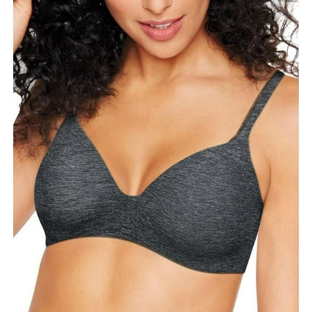 

Hanes Ultimate Women s T-Shirt Wireless Bra ComfortBlend Black Heather 34B