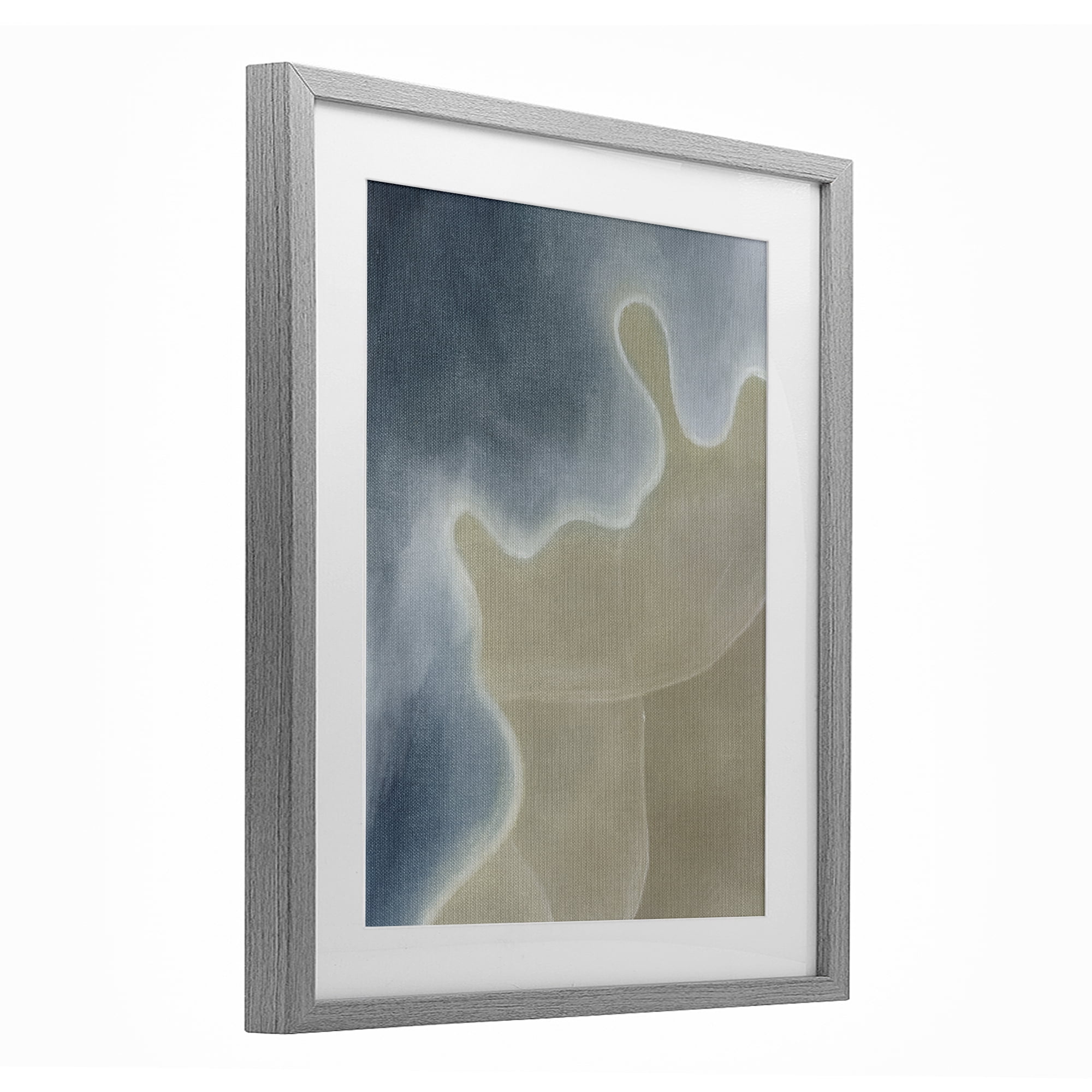 Stupell Industries Turning The Tides Abstract Gray Framed Print Under Glass, design by Grace Popp