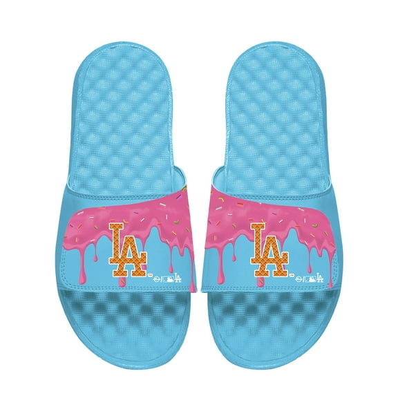 Unisex ISlide Blue Los Angeles Dodgers Ice Cream Drip Slide Sandals
