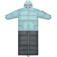 thumbnail image 1 of Saco de dormir portátil Thermotuff con doble capucha, color azul acero, 1 of 9