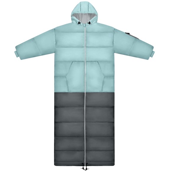 Saco de dormir portátil Thermotuff con doble capucha, color azul acero