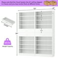 thumbnail image 6 of Homieasy 2-Pack 10-Tier Shoe Cabinet Set with 4 Drawers, 65cm Width Freestanding Organizer – for Entryway, Bedroom, Living Room,White, 6 of 9