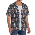 thumbnail image 2 of Fotbe Garden Gnomes Camisa Estampada de Manga Corta para Hombre, Casual de Verano, Estilo Playero, Sin Arrugas-Small, 2 of 5