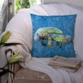 thumbnail image 3 of Carolines Treasures 8660PW1414 Manatee Fabric Decorative Pillow 14HX14W multicolor, 3 of 4
