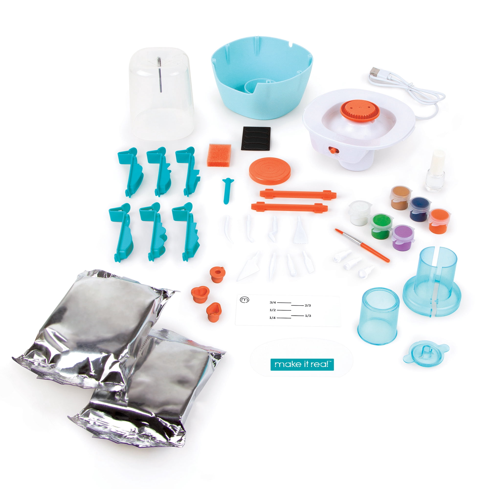 Make It Real Mini Pottery DIY Studio Deluxe Set, Age 8+